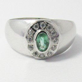 SORTIJA ORO BLANCO PIEDRA