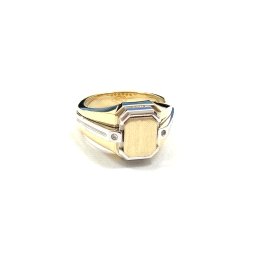 SELLO CABALLERO ORO BICOLOR PIEDRA                                    
