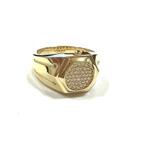SELLO CABALLERO ORO AMARILLO PIEDRA                                   