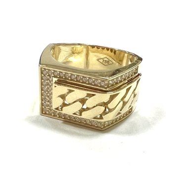 SELLO CABALLERO ORO AMARILLO PIEDRA                                   
