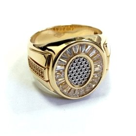 SELLO CABALLERO ORO AMARILLO PIEDRA                                   