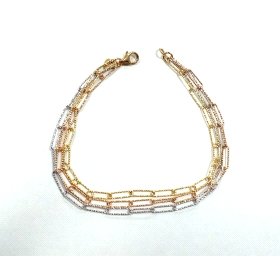 PULSERA SRA. ORO TRICOLOR                                             