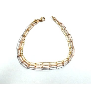 PULSERA SRA. ORO TRICOLOR                                             