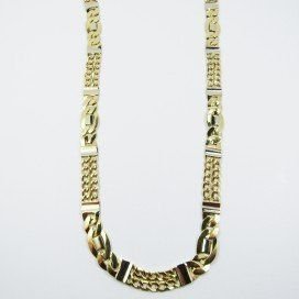 GARGANTILLA ORO BICOLOR ITALIANO LISO