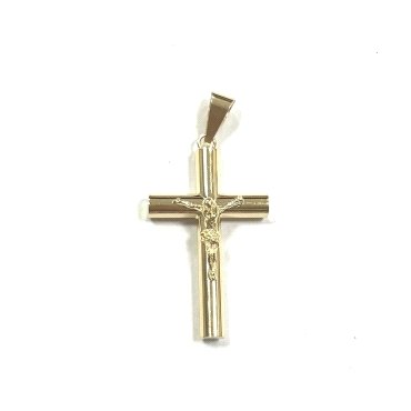 CRUZ ORO AMARILLO CON CRISTO                                          