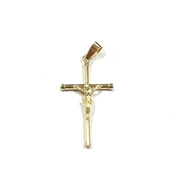 CRUZ ORO AMARILLO CON CRISTO                                          