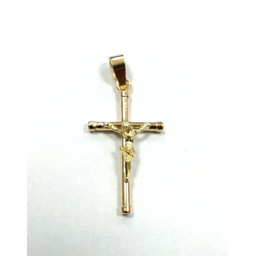 CRUZ ORO AMARILLO CON CRISTO                                          
