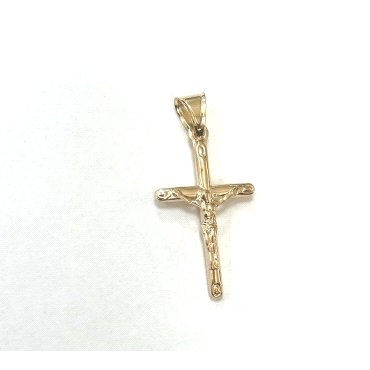 CRUZ ORO AMARILLO CON CRISTO                                          