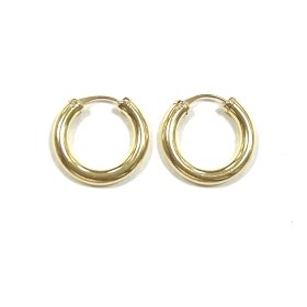 PENDIENTES ARO ORO AMARILLO TUBO                                      
