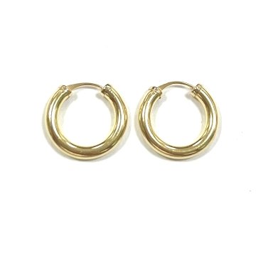 PENDIENTES ARO ORO AMARILLO TUBO                                      