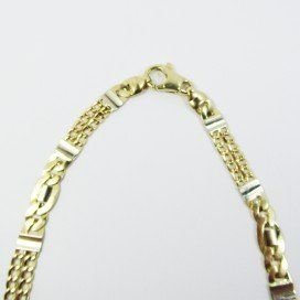 GARGANTILLA ORO BICOLOR ITALIANO LISO