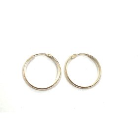 PENDIENTES ARO ORO AMARILLO MEDIA CAÑA                                