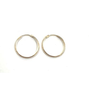 PENDIENTES ARO ORO AMARILLO MEDIA CAÑA                                