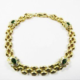 PULSERA SRA. ORO AMARILLO PIEDRA