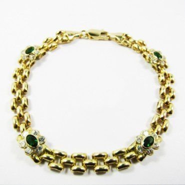 PULSERA SRA. ORO AMARILLO PIEDRA