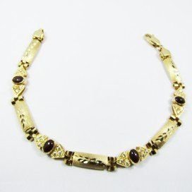 PULSERA SRA. ORO AMARILLO PIEDRA