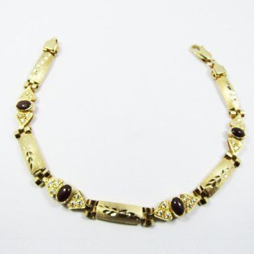 PULSERA SRA. ORO AMARILLO PIEDRA