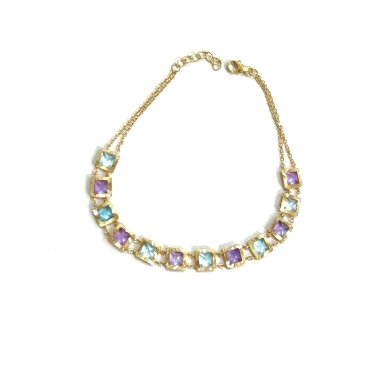 PULSERA SRA. ORO AMARILLO PIEDRA                                      