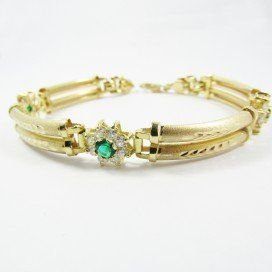 PULSERA SRA. ORO AMARILLO PIEDRA