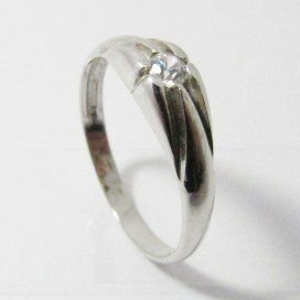 SORTIJA ORO BLANCO PIEDRA