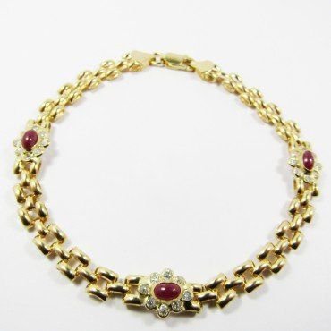 PULSERA SRA. ORO AMARILLO PIEDRA