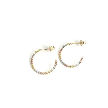 PENDIENTES ARO ORO TRICOLOR                                           