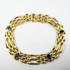 PULSERA SRA. ORO AMARILLO PIEDRA