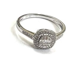 SORTIJA ORO BLANCO BRILLANTES                                         