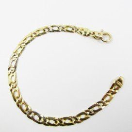 PULSERA SRA. ORO BICOLOR ITALIANO LISO