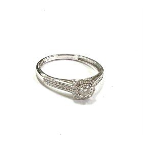 SORTIJA ORO BLANCO BRILLANTES