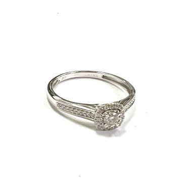 SORTIJA ORO BLANCO BRILLANTES
