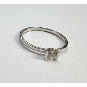 SORTIJA ORO BLANCO BRILLANTES