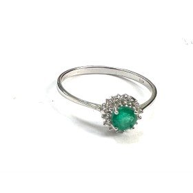 SORTIJA ORO BLANCO BRILLANTES