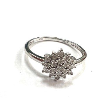 SORTIJA ORO BLANCO BRILLANTES