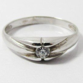 SORTIJA ORO BLANCO PIEDRA