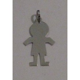 Colgante oro blanco niño