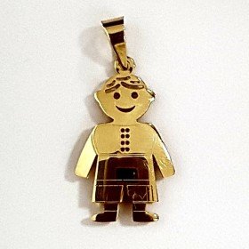 COLGANTE NIÑO ORO AMARILLO