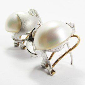 PENDIENTES BLANCO PERLA JAPONESA