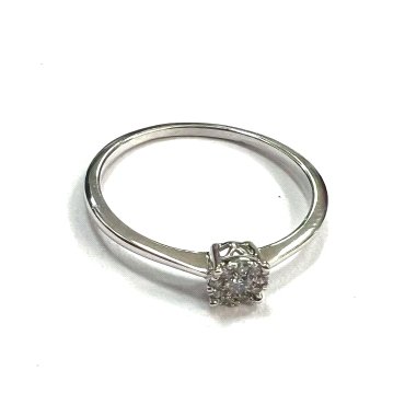 SORTIJA ORO BLANCO BRILLANTES                                         
