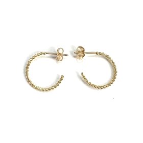 PENDIENTES ARO ORO AMARILLO GRABADA                                   