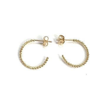 PENDIENTES ARO ORO AMARILLO GRABADA                                   
