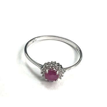 SORTIJA ORO BLANCO BRILLANTES                                         