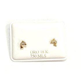 PENDIENTES NIÑA ORO AMARILLO PIEDRA                                   