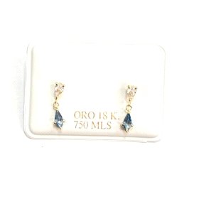 PENDIENTES ORO AMARILLO PIEDRA                                        