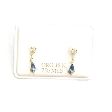 PENDIENTES ORO AMARILLO PIEDRA                                        