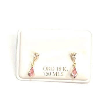 PENDIENTES ORO AMARILLO PIEDRA                                        