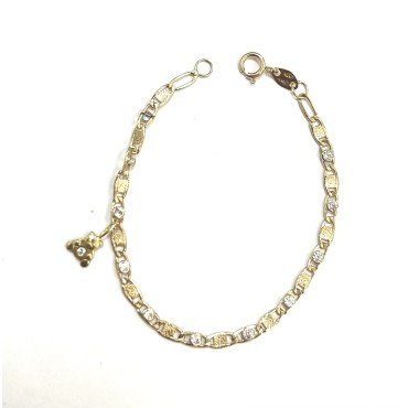 PULSERAS NIÑA AMARILLO COMUNION PIEDRA