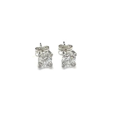 PENDIENTES ORO BLANCO PIEDRA                                          
