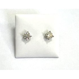 PENDIENTES ORO BLANCO BRILLANTES                                      