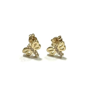PENDIENTES NIÑA ORO AMARILLO PIEDRA                                   